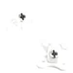 şeffaf ve beyaz plastik açılı T bağlantı