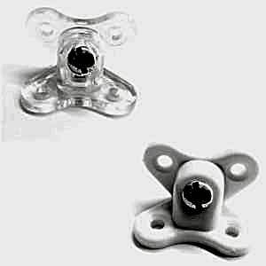 şeffaf ve beyaz plastik açılı T bağlantı